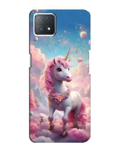 Чехол для OPPO A72 (5G) с картинкой «Единорог среди облаков»