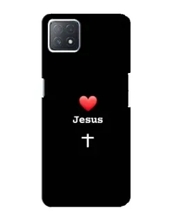 Чехол для OPPO A72 (5G) с картинкой «Сердце - Jesus»