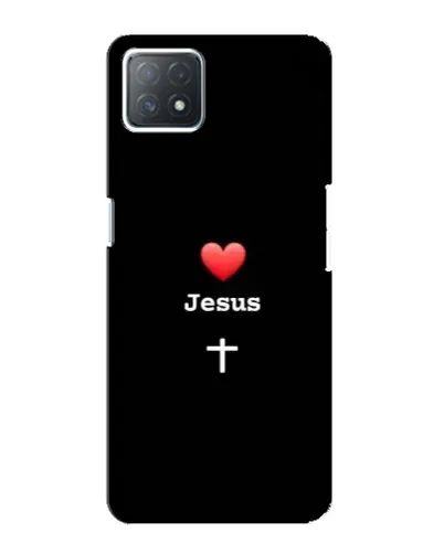 Чехол для OPPO A72 (5G) с картинкой «Сердце - Jesus»