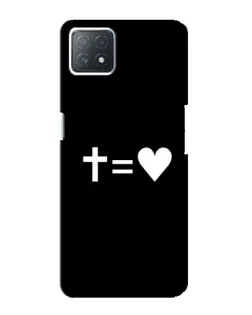 Чехол для OPPO A72 (5G) с картинкой «Крест и Сердце»
