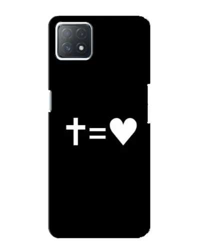 Чехол для OPPO A72 (5G) с картинкой «Крест и Сердце»