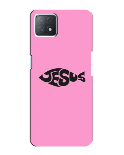 Чехол для OPPO A72 (5G) с картинкой «Розовый символ  Jesus»