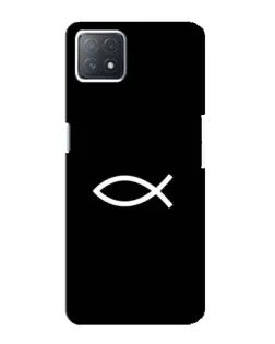 Чехол для OPPO A72 (5G) с картинкой «Символ рыбы Jesus»