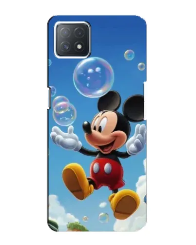 Чехол для OPPO A72 (5G) с картинкой «Mickey и мыльные пузыри»
