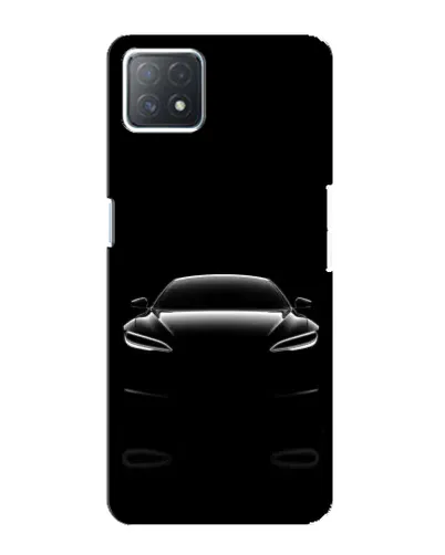 Чехол для OPPO A72 (5G) с картинкой «Силуэт Tesla Night»
