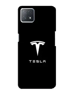 Чехол для OPPO A72 (5G) с картинкой «Tesla White Logo»