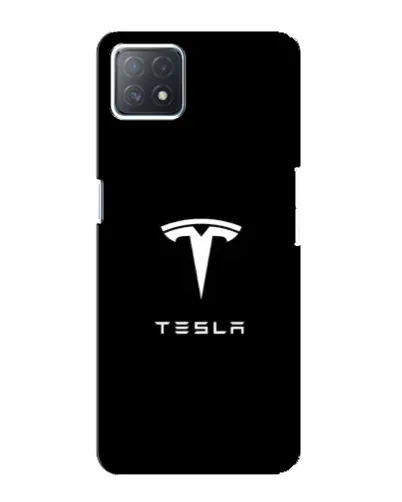 Чехол для OPPO A72 (5G) с картинкой «Tesla White Logo»