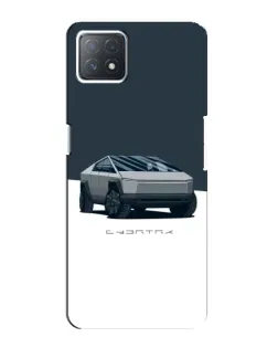 Чехол для OPPO A72 (5G) с картинкой «Серебристый Cybertruck Tesla»
