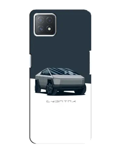 Чехол для OPPO A72 (5G) с картинкой «Серебристый Cybertruck Tesla»