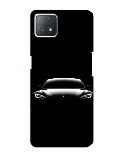 Чехол для OPPO A72 (5G) с картинкой «Фары Tesla Night»