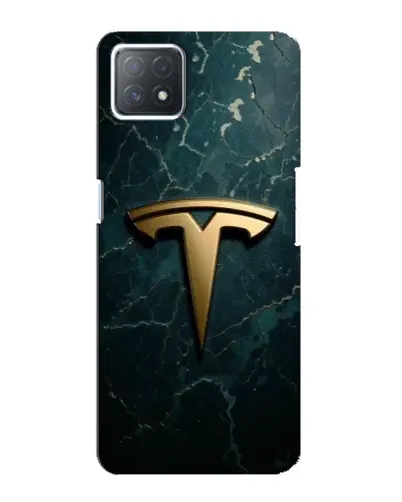 Чехол для OPPO A72 (5G) с картинкой «Мраморная Tesla Gold»