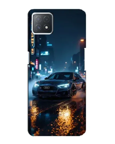 Чехол для OPPO A72 (5G) с картинкой «Ночной город и Audi»