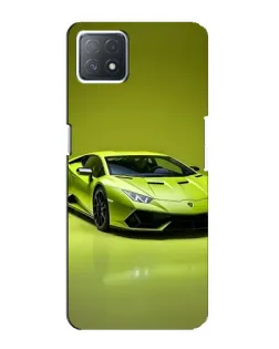 Чехол для OPPO A72 (5G) с картинкой «Салатовый Lamborghini Huracan»