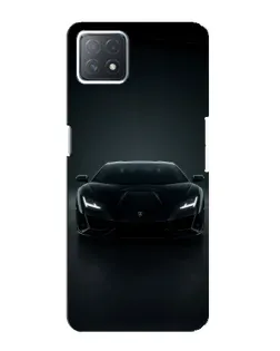 Чехол для OPPO A72 (5G) с картинкой «Черный Lamborghini Aventador»