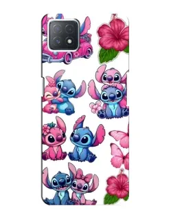 Чехол для OPPO A72 (5G) с картинкой «Стикеры Stitch и Angel»