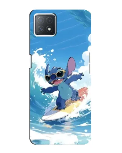 Чехол для OPPO A72 (5G) с картинкой «Стич на волне»