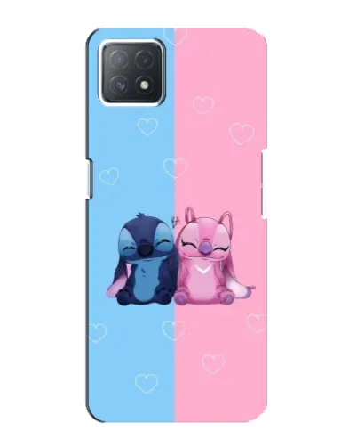 Чехол для OPPO A72 (5G) с картинкой «Stitch и Angel Love»