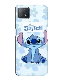 Чехол для OPPO A72 (5G) с картинкой «Stitch среди цветов»