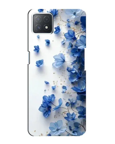 Чехол для OPPO A72 (5G) с картинкой «Голубой цветочный каскад»