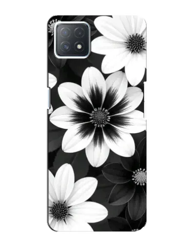 Чехол для OPPO A72 (5G) с картинкой «Монохромные астры»