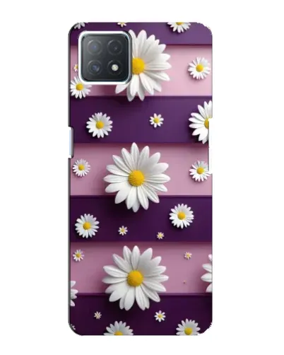 Чехол для OPPO A72 (5G) с картинкой «Ромашки на фиолетовом»