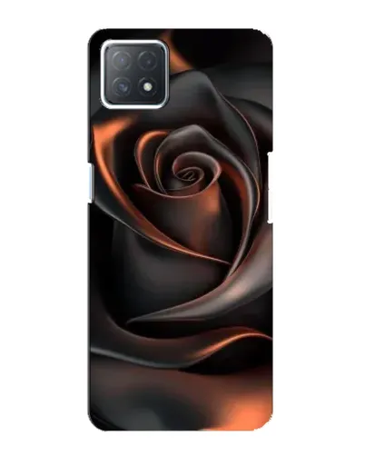 Чехол для OPPO A72 (5G) с картинкой «Шелковая черная роза»