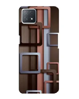Чехол для OPPO A72 (5G) с картинкой «Коричневые объемные квадраты»