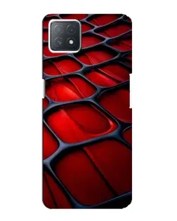 Чехол для OPPO A72 (5G) с картинкой «Красная глянцевая сетка»