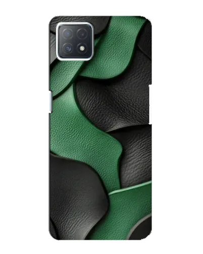Чехол для OPPO A72 (5G) с картинкой «Зеленые кожаные волны» Чехол для OPPO A72 (5G) с картинкой «Зеленые кожаные волны»