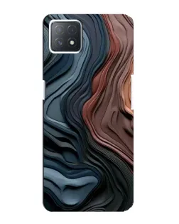 Чехол для OPPO A72 (5G) с картинкой «Цветные волны каньона»