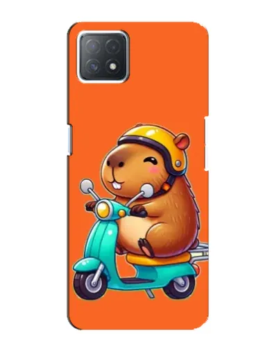 Чехол для OPPO A72 (5G) с картинкой «Капибара на скутере»