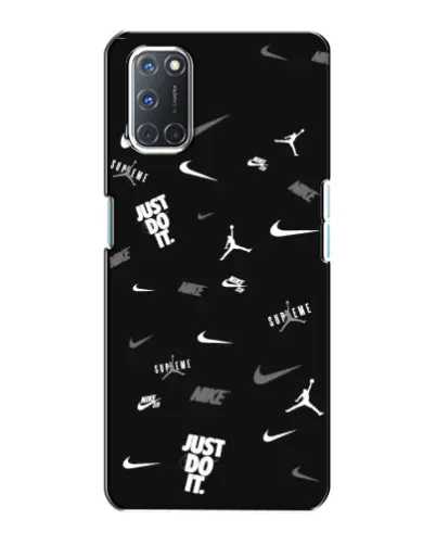 Чехол для OPPO A72 с картинкой «Nike Black Pattern» Чехол для OPPO A72 с картинкой «Nike Black Pattern»