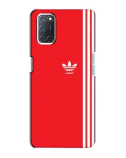 Чехол для OPPO A72 с картинкой «Красный минимализм Adidas»