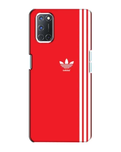 Чехол для OPPO A72 с картинкой «Красный минимализм Adidas»