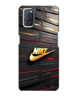 Чехол для OPPO A72 с картинкой «Золотой Nike на металле»