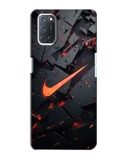 Чехол для OPPO A72 с картинкой «Nike — эффект разломов»