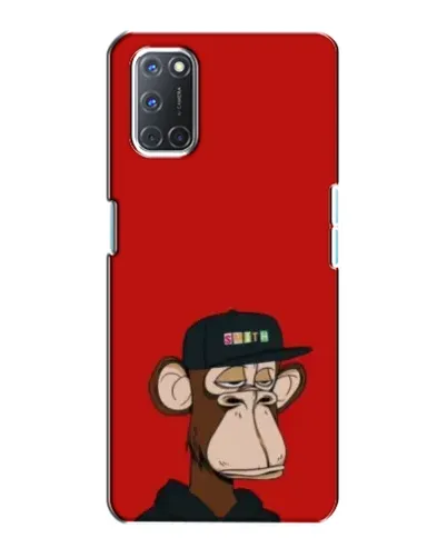 Чехол для OPPO A72 с картинкой «Bored Ape — красный фон»