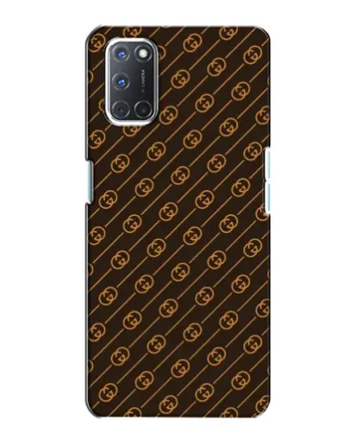 Чехол для OPPO A72 с картинкой «Gucci — золотые диагонали»