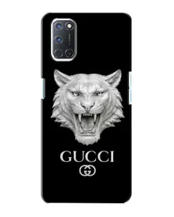 Чехол для OPPO A72 с картинкой «Gucci — серебряный лев»