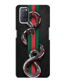 Чехол для OPPO A72 с картинкой «Gucci — змея на полосе»