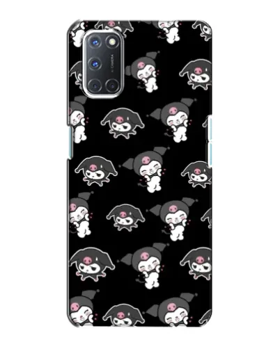 Чехол для OPPO A72 с картинкой «Черный паттерн Kuromi»