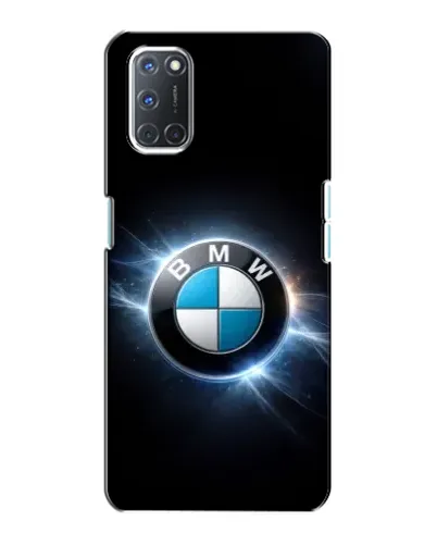 Чехол для OPPO A72 с картинкой «BMW — неоновое сияние»