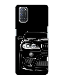 Чехол для OPPO A72 с картинкой «Темный силуэт BMW»