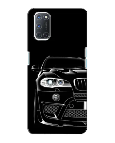 Чехол для OPPO A72 с картинкой «Темный силуэт BMW»