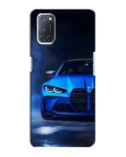 Чехол для OPPO A72 с картинкой «Голубая BMW M4»