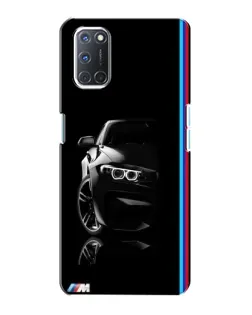 Чехол для OPPO A72 с картинкой «Силуэт BMW в темноте»
