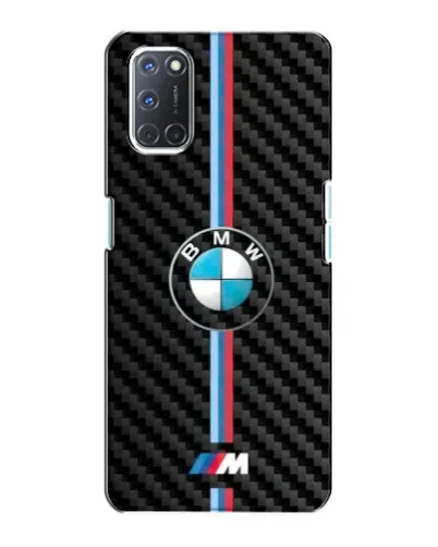 Чехол для OPPO A72 с картинкой «Эмблема BMW и карбон»