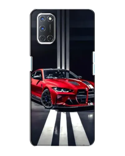 Чехол для OPPO A72 с картинкой «Красная BMW на дороге»
