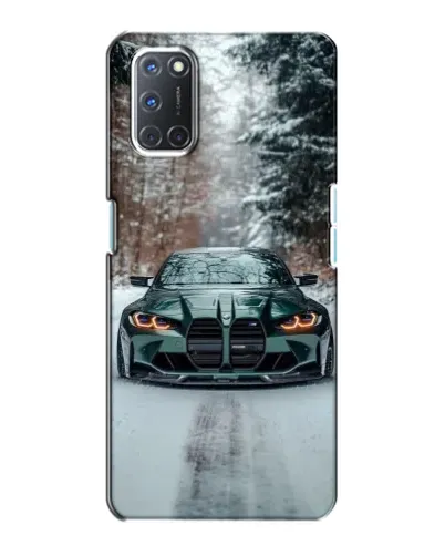 Чехол для OPPO A72 с картинкой «BMW в зимнем лесу»