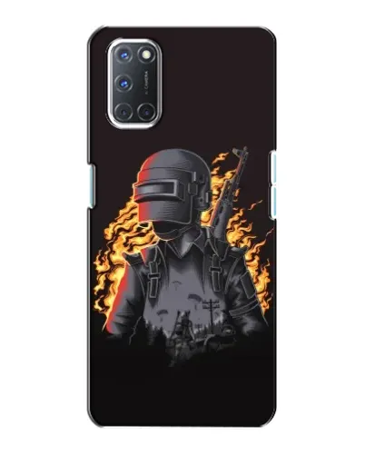 Чохол для OPPO A72 з картинкою «PUBG — вогняний силует»